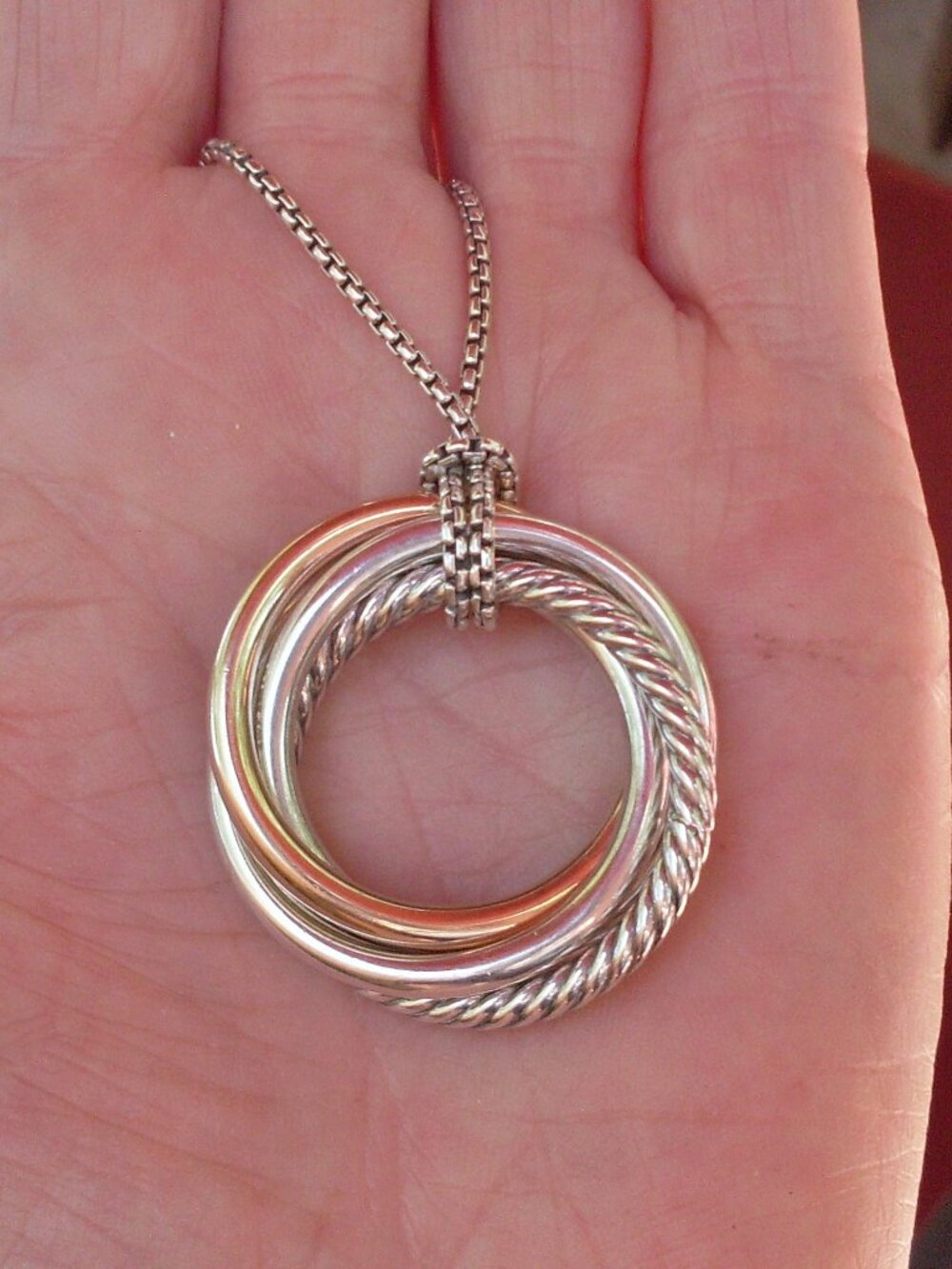 David Yurman Large Crossover Pendant - Adjustable Chain - Current Item @ $1950
